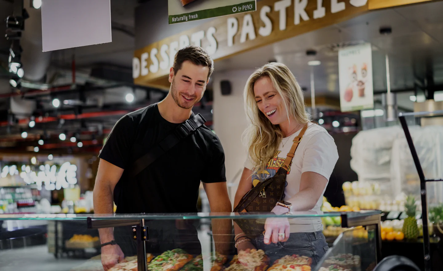 Two persons in a market